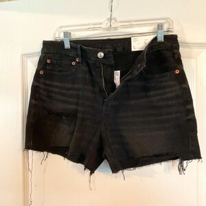 NWT, AE Strigid Super High-Waisted Relaxed Denim Short, Size 6